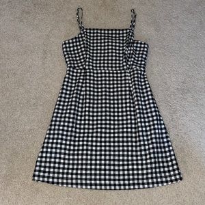 Checker black and white dress
